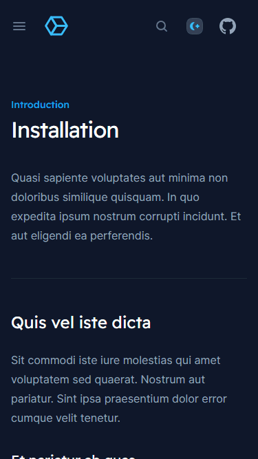 Name: Installation page, Variant dark