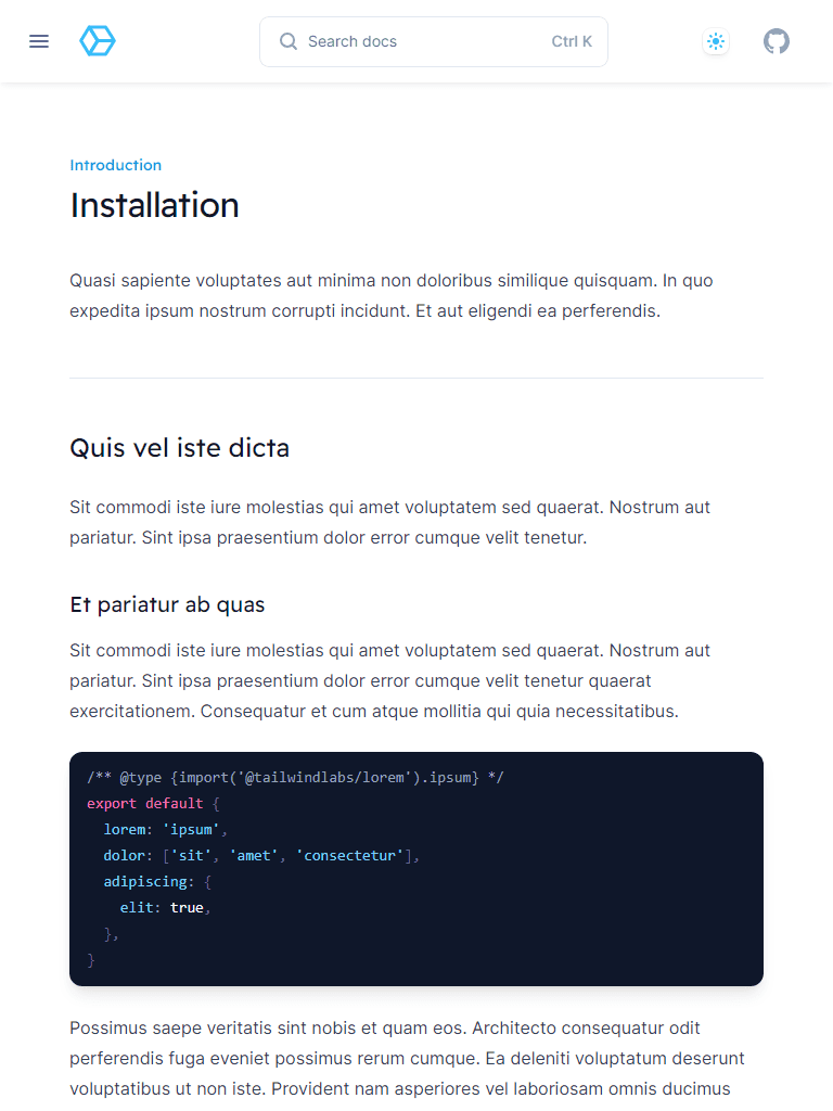 Name: Installation page, Variant light